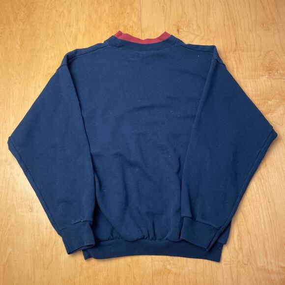 Vintage Grandma Edition Extra Small Solid Blue Long Sleeve Crewneck Sweater - Picture 8 of 9